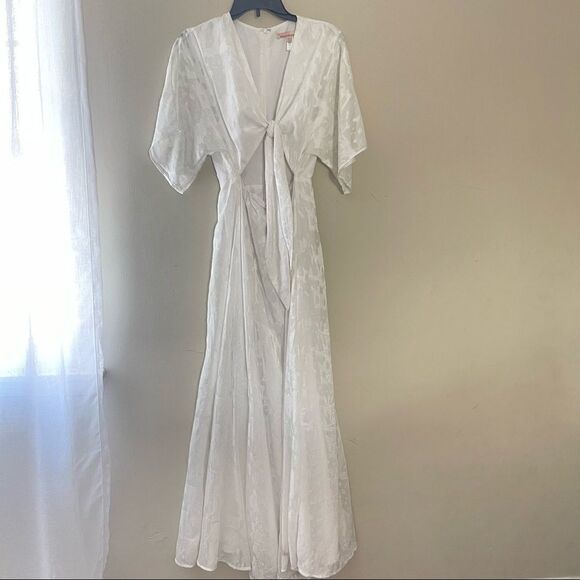 NWT ANTHROPOLOGIE X HUTCH Sz 12 LUCIANA CUTOUT MAXI DRESS IN WHITE - Picture 5 of 7